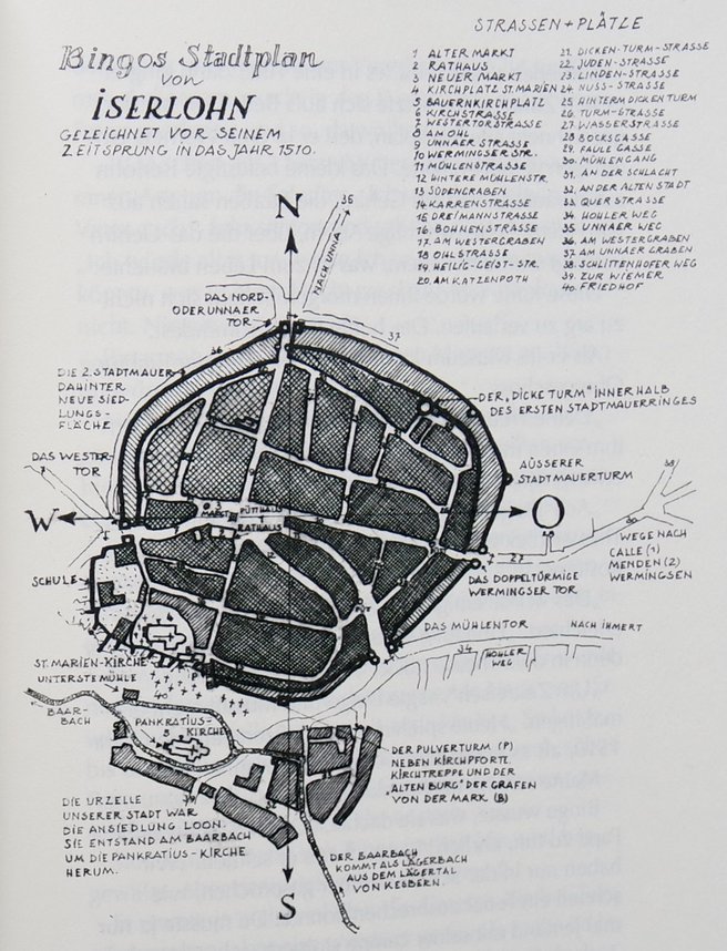 Ernst Dossmann - Iserlohner Stadtplan