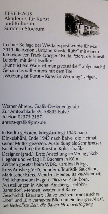 Werner Ahrens - Vernissage