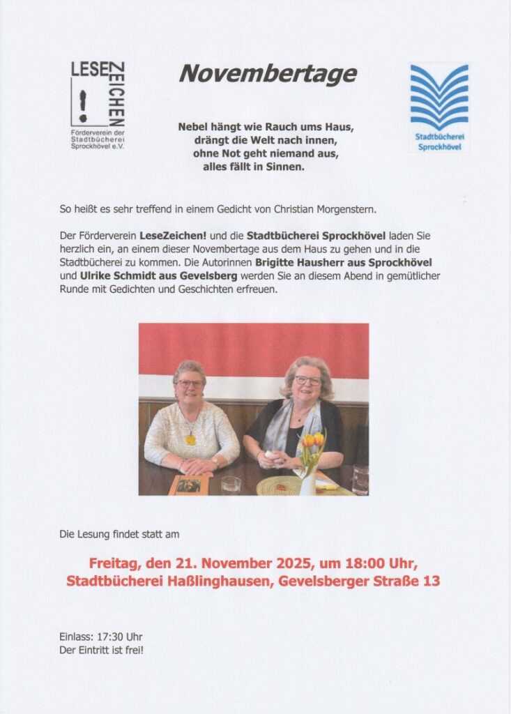 Lesung Novembertage